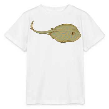 Blaupunktrochen im Cartoon Stil - Stanley/Stella Kinder T-Shirt MINI CREATOR  - Weiß - Vorne - Maike (125cm)