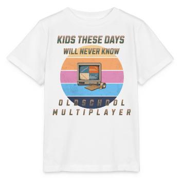 90s Gaming - Oldschool Multiplayer - Screencheat - Stanley/Stella Kinder T-Shirt MINI CREATOR  - Weiß - Vorne - Maike (125cm)