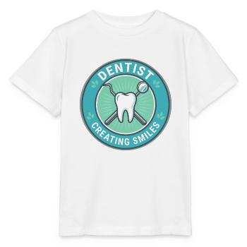 Zahnarzt erstellt Smiles Zahnmedizinische Werkzeuge Badge-Geschenk - Stanley/Stella Kinder T-Shirt MINI CREATOR  - Weiß - Vorne - Maike (125cm)