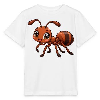 Ameise Kawaii Style – Süßes kleines Insekt - Stanley/Stella Kinder T-Shirt MINI CREATOR  - Weiß - Vorne - Maike (125cm)