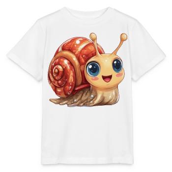 Kuschelschnelle Schnecke - Stanley/Stella Kinder T-Shirt MINI CREATOR  - Weiß - Vorne - Maike (125cm)