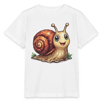 Fröhliche Schnecke  - Stanley/Stella Kinder T-Shirt MINI CREATOR  - Weiß - Vorne - Maike (125cm)