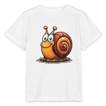 Fröhlicher Schnirkelschnecke Cartoon - Stanley/Stella Kinder T-Shirt MINI CREATOR  - Weiß - Vorne - Maike (125cm)
