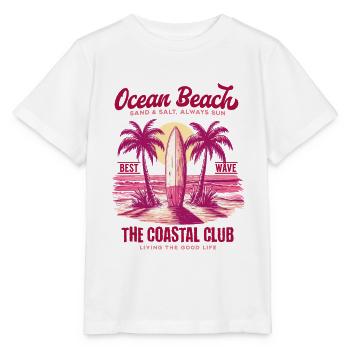 Ocean Beach Surfen Sommer Strand Retro Vintage - Stanley/Stella Kinder T-Shirt MINI CREATOR  - Weiß - Vorne - Maike (125cm)