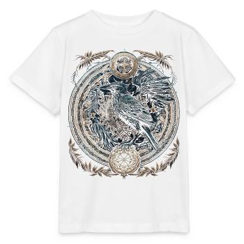 Odins Rabe Wikinger nordische Runen Nordmann - Stanley/Stella Kinder T-Shirt MINI CREATOR  - Weiß - Vorne - Maike (125cm)