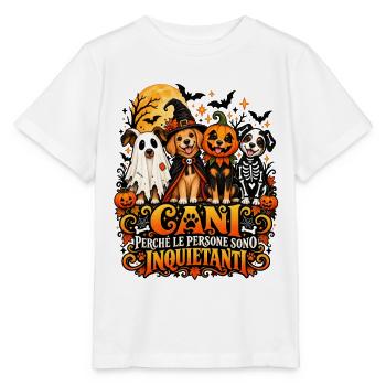 Cani perché le persone sono inquietanti Halloween - Stanley/Stella Kinder T-Shirt MINI CREATOR  - Weiß - Vorne - Maike (125cm)