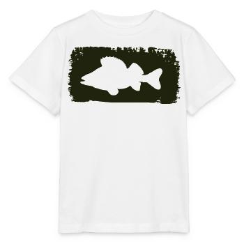 Barsch im Farbstrich - grün - Stanley/Stella Kinder T-Shirt MINI CREATOR  - Weiß - Vorne - Maike (125cm)