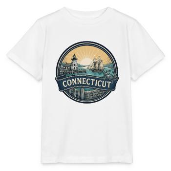 Connecticut Mystic Seaport Reisesouvenir - Stanley/Stella Kinder T-Shirt MINI CREATOR  - Weiß - Vorne - Maike (125cm)