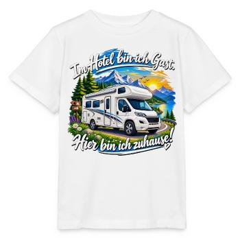Wohnmobil , Camping Kult , Reisemobil Hotel - Stanley/Stella Kinder T-Shirt MINI CREATOR  - Weiß - Vorne - Maike (125cm)