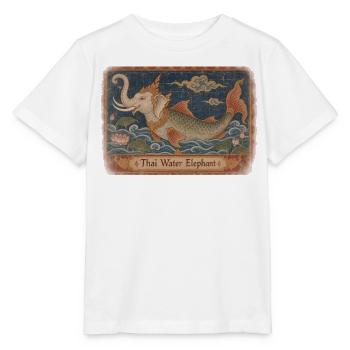 Thailändischer Wasserelefant (Chang Nam) - Stanley/Stella Kinder T-Shirt MINI CREATOR  - Weiß - Vorne - Maike (125cm)
