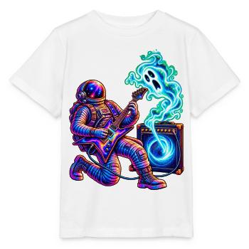 KOSMISCHER ROCKER | Geist im Verstärker - Stanley/Stella Kinder T-Shirt MINI CREATOR  - Weiß - Vorne - Maike (125cm)