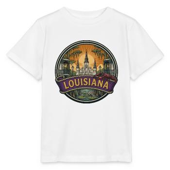 Louisiana New Orleans Bayou Reisesouvenir - Stanley/Stella Kinder T-Shirt MINI CREATOR  - Weiß - Vorne - Maike (125cm)