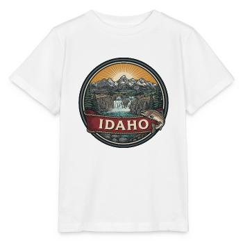 Idaho Sawtooth Mountains Naturreisegeschenk - Stanley/Stella Kinder T-Shirt MINI CREATOR  - Weiß - Vorne - Maike (125cm)