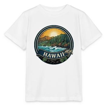 Hawaii Na Pali Coast Retro Surf-Reisegeschenk - Stanley/Stella Kinder T-Shirt MINI CREATOR  - Weiß - Vorne - Maike (125cm)