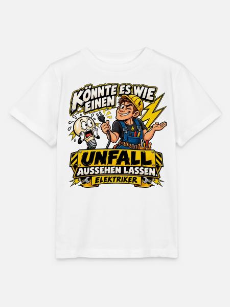 Elektriker – Schwarzer Humor mit Stecker - Stanley/Stella Kinder T-Shirt MINI CREATOR  - Weiß