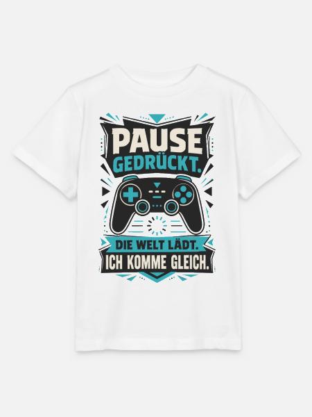 Pause gedrückt – Welt lädt - Stanley/Stella Kinder T-Shirt MINI CREATOR - Weiß