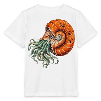 Nautilus mit Kürbisspirale - Stanley/Stella Kinder T-Shirt MINI CREATOR  - Weiß - Vorne - Maike (125cm)