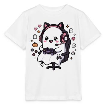Niedliches Kawaii-Gamer-Geister-Videospiel-Ästhetik-Geschenk - Stanley/Stella Kinder T-Shirt MINI CREATOR  - Weiß - Vorne - Maike (125cm)