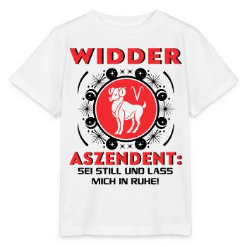 Sternzeichen Widder Aszendent Geburtstag Astro - Stanley/Stella Kinder T-Shirt MINI CREATOR  - Weiß - Vorne - Maike (125cm)