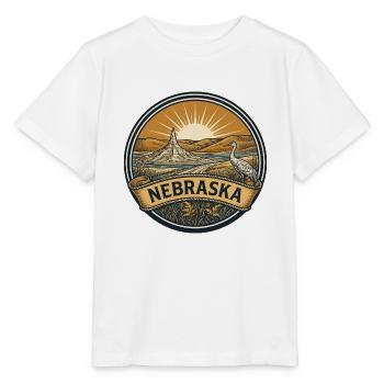 Nebraska Chimney Rock Prairie Reisegeschenk - Stanley/Stella Kinder T-Shirt MINI CREATOR  - Weiß - Vorne - Maike (125cm)