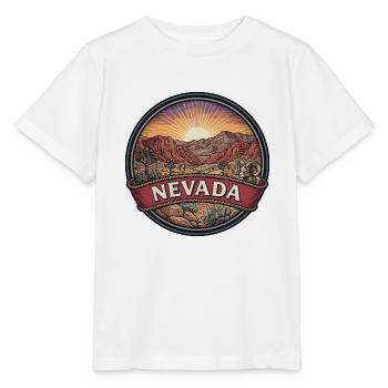 Nevada Red Rock Desert Vintage Reisegeschenk - Stanley/Stella Kinder T-Shirt MINI CREATOR  - Weiß - Vorne - Maike (125cm)
