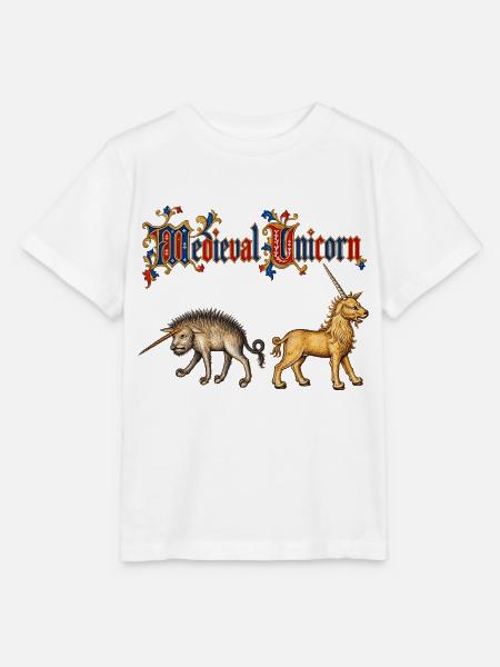 Mittelalterliche Einhörner - Stanley/Stella Kinder T-Shirt MINI CREATOR  - Weiß