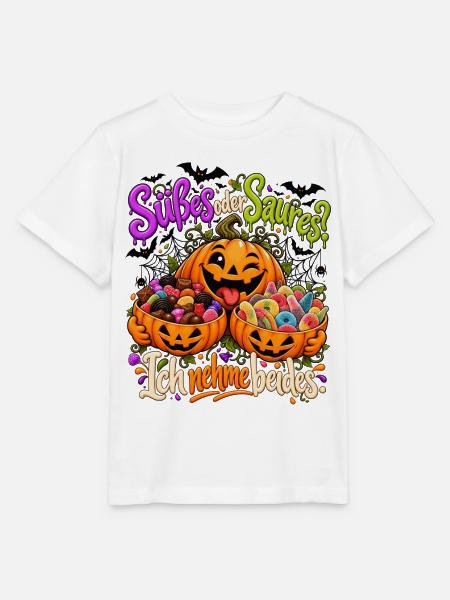 Lustiges Halloween Motiv - Süßes oder Saures - Stanley/Stella Kinder T-Shirt MINI CREATOR - Weiß