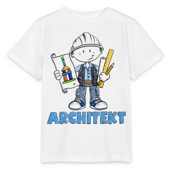 Architekt Architektur Bauplan Beruf Humor Cartoon - Stanley/Stella Kinder T-Shirt MINI CREATOR  - Weiß - Vorne - Maike (125cm)