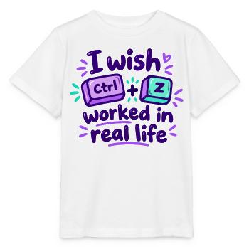 Ctrl Z im echten Leben - IT Humor - Stanley/Stella Kinder T-Shirt MINI CREATOR  - Weiß - Vorne - Maike (125cm)