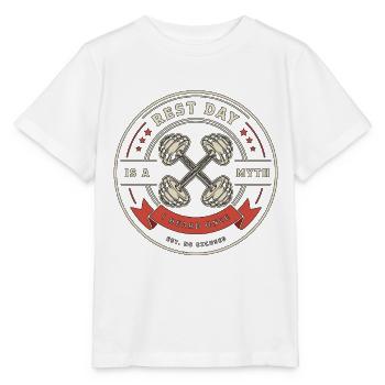 Personal Trainer Rest Day Is A Myth Gym Trainer - Stanley/Stella Kinder T-Shirt MINI CREATOR  - Weiß - Vorne - Maike (125cm)