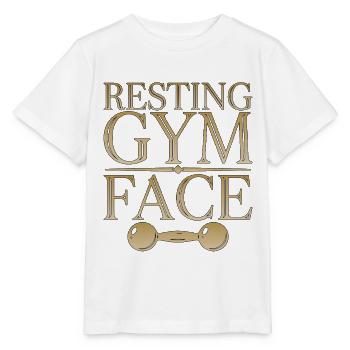 Personal Trainer Resting Gym Face Fitness Mentor - Stanley/Stella Kinder T-Shirt MINI CREATOR  - Weiß - Vorne - Maike (125cm)