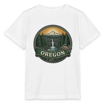 Oregon Multnomah Falls Mount Hood Reisegeschenk - Stanley/Stella Kinder T-Shirt MINI CREATOR  - Weiß - Vorne - Maike (125cm)