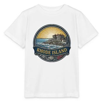 Rhode Island Newport Ocean Retro Reisegeschenk - Stanley/Stella Kinder T-Shirt MINI CREATOR  - Weiß - Vorne - Maike (125cm)