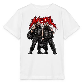 Zwillings-Metall-Ikonen - Stanley/Stella Kinder T-Shirt MINI CREATOR  - Weiß - Vorne - Maike (125cm)