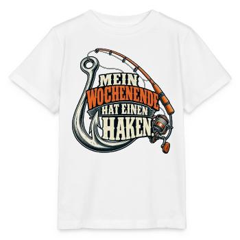 Mein Wochenende hat einen Haken – Lustiges Retro-A - Stanley/Stella Kinder T-Shirt MINI CREATOR  - Weiß - Vorne - Maike (125cm)