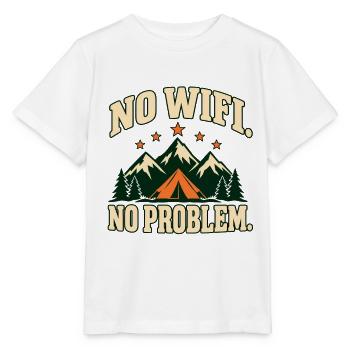 No WiFi. No Problem. – Retro-Campingmotiv - Stanley/Stella Kinder T-Shirt MINI CREATOR  - Weiß - Vorne - Maike (125cm)