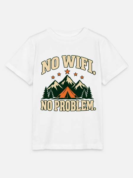 No WiFi. No Problem. – Retro-Campingmotiv - Stanley/Stella Kinder T-Shirt MINI CREATOR  - Weiß