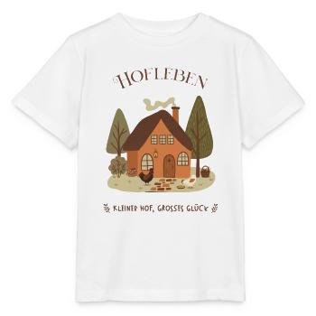 Hofleben Kleiner Hof Bauernhof Hühner Landleben - Stanley/Stella Kinder T-Shirt MINI CREATOR  - Weiß - Vorne - Maike (125cm)