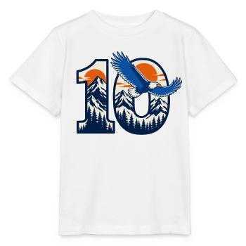 10. Geburtstag Eagle Shirt für Kinder - Stanley/Stella Kinder T-Shirt MINI CREATOR  - Weiß - Vorne - Maike (125cm)