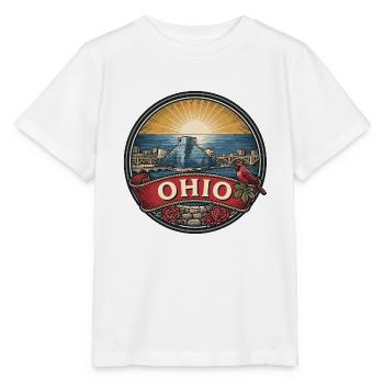 Ohio Lake Erie Rock & Roll Retro-Reisegeschenk - Stanley/Stella Kinder T-Shirt MINI CREATOR  - Weiß - Vorne - Maike (125cm)