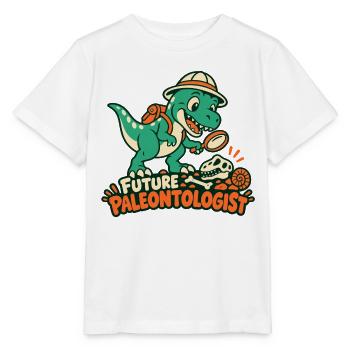 Future Paleontologist / Dino Forscher - Stanley/Stella Kinder T-Shirt MINI CREATOR  - Weiß - Vorne - Maike (125cm)