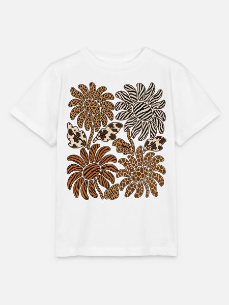 Safari Sunflowers - Stanley/Stella Kinder T-Shirt MINI CREATOR - Weiß