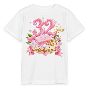 32 Jahre Hochzeitstag Seifenhochzeit  - Stanley/Stella Kinder T-Shirt MINI CREATOR  - Weiß - Vorne - Maike (125cm)