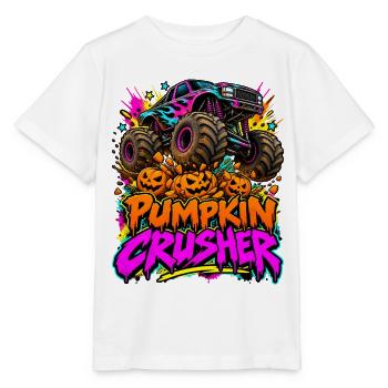 Monstertruck Kürbiszerstörer - Stanley/Stella Kinder T-Shirt MINI CREATOR  - Weiß - Vorne - Maike (125cm)