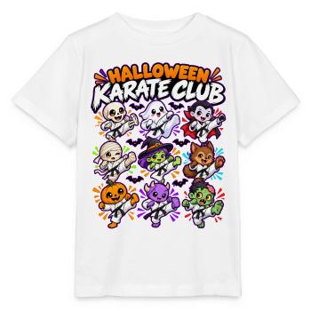 Halloween Karate Club Crew - Stanley/Stella Kinder T-Shirt MINI CREATOR  - Weiß - Vorne - Maike (125cm)