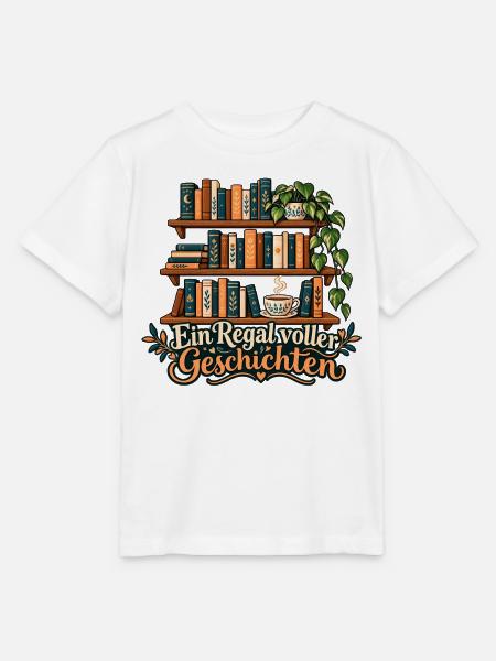 Bücherregal: Ein Regal voller Geschichten - Stanley/Stella Kinder T-Shirt MINI CREATOR - Weiß