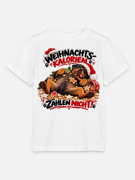 Rottweiler Weihnachtskalorien zählen nicht - Stanley/Stella Kinder T-Shirt MINI CREATOR - Weiß
