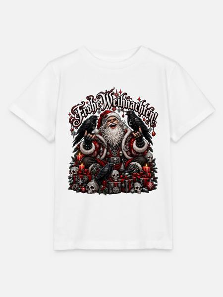 Heavy Metal Santa Totenschädeln - Stanley/Stella Kinder T-Shirt MINI CREATOR - Weiß