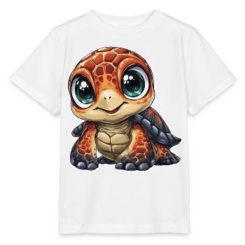Kuschelige Schildkröte Pop Art - Stanley/Stella Kinder T-Shirt MINI CREATOR  - Weiß - Vorne - Maike (125cm)