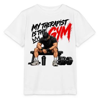 Sportler der Fitnessstudiotherapie - Stanley/Stella Kinder T-Shirt MINI CREATOR  - Weiß - Vorne - Maike (125cm)
